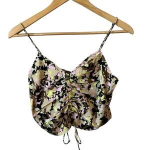 NEW Vero Moda Chaddie Singlet Cropped Tank Cami Tank Top Floral Size Small